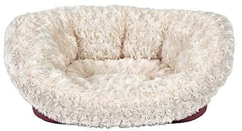 Bunty Canine Cradle Plastic Dog Bed Liner Insert Fur Padded Cushion Suitable Armadillo Bed - Cream - Small