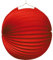 Bunte Lampions aus Papier als Deko für Geburtstag oder Party | Ø22cm, flammhemmend, mit Metallbügel | Papierlampion Laterne Lampion Partydeko, Farbe: Rot