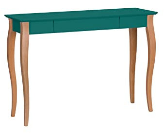 Ragaba LILLO Scrivania con Cassetto 105x40cm | Gambe in Legno, Certificato FSC, Montaggio Facile | Verde Bottiglia