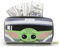 Farberly Baby Yoda Portefeuille en cuir pour femme Portefeuille long pour femmes filles enfants Grogu Portefeuille Anime Portefeuille Femme, Vert, LB-3, Moderne
