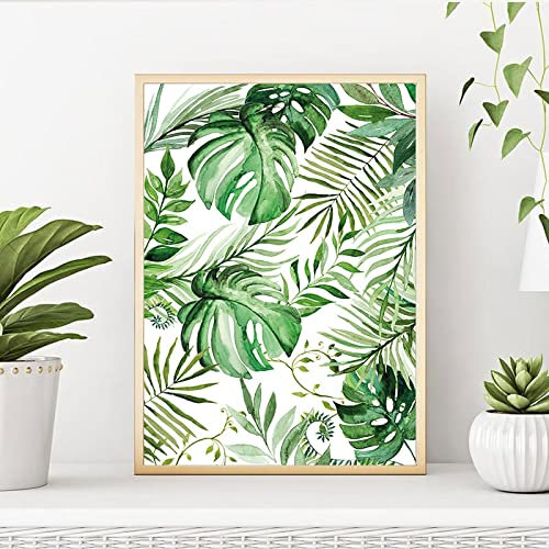 TANYANG Monstera Blätter Poster Botanischer Minimal Kunstdruck Nordic Palm Leinwand Malerei Modernes Wandbild Für Wohnzimmer Wohnkultur 40X60Cm Kein Rahmen