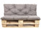 Palettenkissen Outdoor - Palettenkissen Set - Palettenkissen Set Indoor (Sitzkissen 120x60 +Rückenlehne 120x50, Grau)