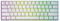 GK61 Teclado mecánico para juegos – 61 teclas multicolor RGB iluminado LED retroiluminado con cable programable para PC/Mac gamer (Gateron óptico plateado, blanco)