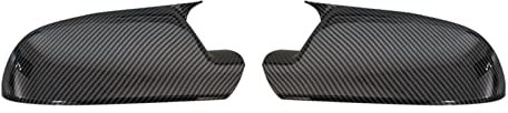 Spiegelkappen Für Audi A4 A5 B8 A3 A6 C6 Q3 Schwarz Vollständiger Ersatz Mit Clips Autotür Seitenspiegelkappen Rückspiegelabdeckung Carbon Look Seitenspiegelkappe (Farbe : Carbon Fiber Pattern)