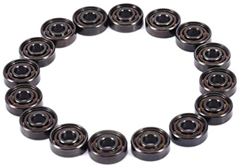 RIKEL 16 StüCk Keramik 608 Kugellager 8X22X7Mm ABEC-11 Hybrid 6 Weiß ZrO2 Kugeln Lager Skating Inline Roller