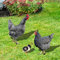Huhn Gartenstecker Gartendeko Huhn Gartenfiguren Deko Handarbeit Henne Gartenstatue Dekorative Tiere Figuren Gartenstecker Harz Huhn Statue Bauernhof Terrasse Balkon (Multicolor-3PC, Einheitsgröße)