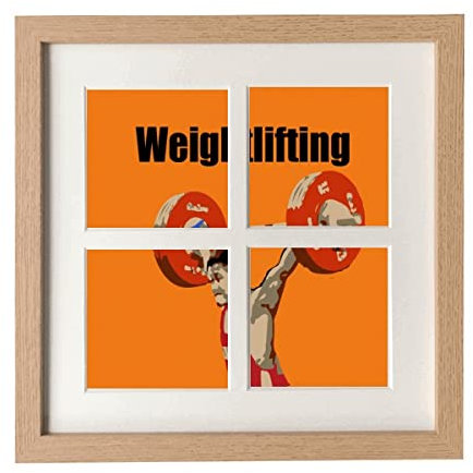 EU Gewichtheben, antiker Rahmen, Wand-Tisch, 4 Öffnungen