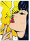 XCPORA Roy Lichtenstein Poster Roy Lichtenstein druckt Roy Lichtenstein Wandkunst Frau rauchende Leinwand Gemälde Home Wanddekoration Bild 50x70cm ohne Rahmen