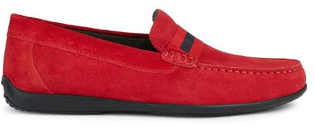 Geox Boys U Ascanio A Moccasin, red, 6 UK
