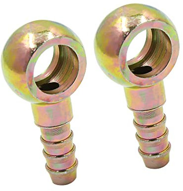 A ABSOPRO 8mm ID Hose Barb 14mm Banjo Fitting Fuel Line Adapter (Set of 2)