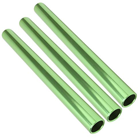 Aramox Track and Field Baton, 3pcs Aluminum Alloy Electroplating Relay Batons Track and Field Sprint Match Batons Relay Baton