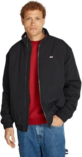Tommy Jeans Herren Jacke Essential Padded Jacket mit Reißverschluss, Schwarz (Black), XL