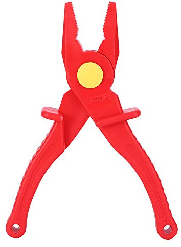 FLEXMAN 1000V Insulated Snipe Nose Plastic Pliers, 7.7 Inch Multi Functional Insulated Pliers with Ergonomic Handle, Handheld Electric Hand Tool for Circuit Breaking, Instrument Installation