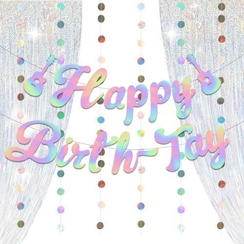 LaVenty Decoraciones de fiesta de cumpleaños rosa Swirl Music Birthday | Decoraciones de fiesta de cumpleaños rosa Swirl Music Birthday Decorations Happy Birthday Tay Banner Pink Singer Tay(color)
