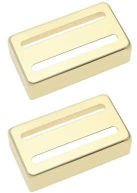 Create idea 2 Uds Cubierta Para Pastilla Guitarra Estilo Dos Ranuras Latón 70x 39x19mm Cubierta Humbucker De Cobre Clásica Para Piezas De Pastilla De Guitarra Eléctrica Dorado