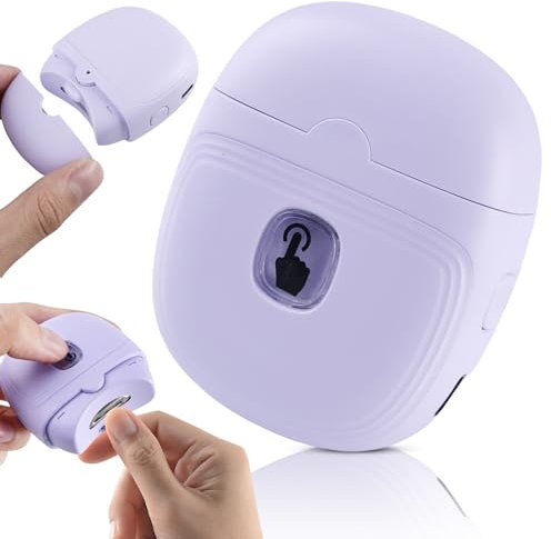 Coupe-Ongles électrique Automatique, Coupe Ongles Automatique Avec Lumière, Ciseaux à Ongles Automatique électrique USB, Portable Coupe Ongles Electrique, Coupe-Ongles électrique Rechargeable (violet)