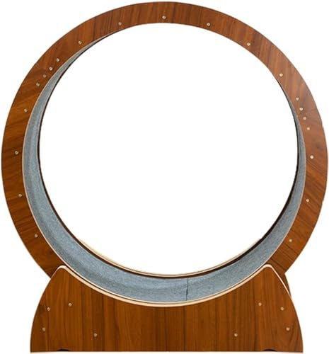 Laufrad für Katzen, Riesenspielzeug, Holz, Braun, großes kleines Katzenlaufband/Katzenlaufrad, Katzenrad für den Innenbereich, leise, kleine Lücke (Größe XL: Durchmesser 110 cm) (Größe: S-Durchmesser