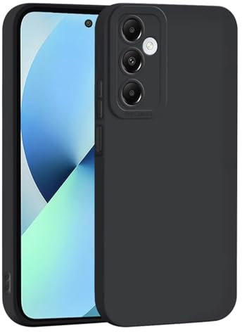 SEAHAI Cover per Samsung Galaxy A15 5G/4G, Ultra Sottile Morbida Silicone Gel Custodia con Design di Protezione Fotocamera Addensato, Elegante Antiurto TPU Bumper Case - Nero