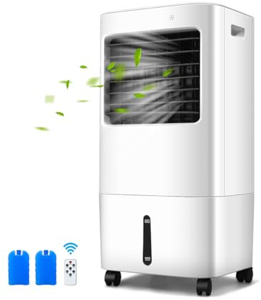 GOPLUS Klimaanlage mobil mit Wasserkühlung, Klimagerät ohne Abluftschlauch 65W, 3 in 1 mit Kühlen & Ventilator & Entfeuchten, 3 Modi & 3 Geschwindigkeiten, 7,5H-Timer, inkl. 20L Wassertank