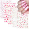 5 Blatt 3D Nagelsticker Vier Jahreszeiten Blumen Nagelaufkleber Blume-Blatt-Nagelkunst-Aufkleber 5D Stereoskopisch Selbstklebend Bunte Blüte Nail Art Sticker Dekoration Nageldesign