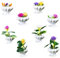 8 PCS Little Flowers Potted Miniatures Mini Flowers Plant Garden Miniatures Artificial Plant Fake Pots Set Micro Landscape Greenery Ornament for Dolls Hous Garden Yard Trees Decoration Gift