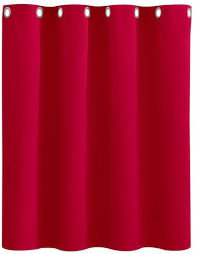 GAIFNAG Gardinen Blickdichte Vorhänge 50 x 70 cm Blickdicht Abdunkelnd, Größe Und Farbe Wählbar Modern Schlaufenschal, Balkontür Gardine für Hotels Büros Wohnzimmer, Rot