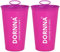 DORNNA® - Gobelet Trail et Running sans BPA 2PCS x 200 ml, Soft Cup, Bouteille d'eau pour Sport Utilisation Hydratation en Extérieur. (Rose)