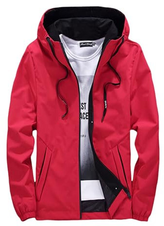 Veste Homme Impérmeable à Capuche Détails Réfléchissants - Coupe Vent Homme Résistant Léger Sport Running Pliable - Poncho Veste de Pluie Neige Homme Impermeable Voyage Fluo Hiver