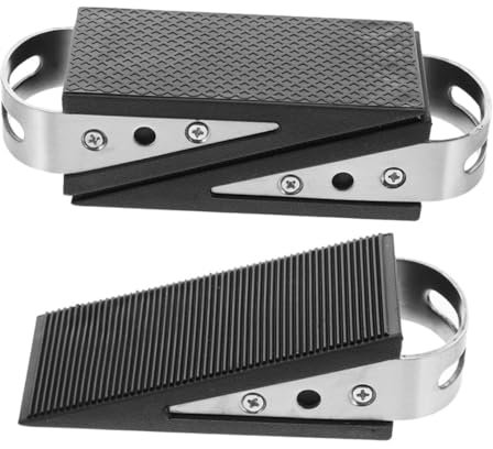 Gatuida 1set Stainless Steel Door Stopper Floor Door Stop Safety Door Stopper Door Stops for Bottom of Door Doorstop Wedge Door Stopper Wedge Door Wedge Nonslip Door Stop Rubber 3pcs