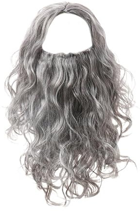 Cosplay-Kostüm-Perücke – Halloween-Kostüm-Perücke, Jesus-Zauberer-Perücke, Herren-Halloween-Kostüm, Bartperücke, kurze Cosplay-synthetische Bob-Perücke, halb hitzebeständig, Halloween-Kostüm