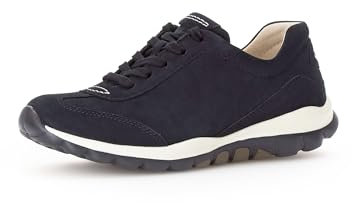 Gabor Damen Low-Top Sneaker, Frauen Halbschuhe,schnürschuhe,schnürer,straßenschuhe,Strassenschuhe,Sportschuhe,nightbl.(S.w/blau),42.5 EU / 8.5 UK
