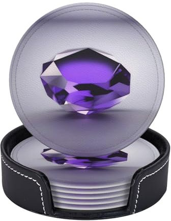 Poezjzw Violette Amethyst-Untersetzer (6er-Pack) sind geeignet für Heimtextilien in Restaurants, Küchen und Büros