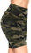 TNNZEET Radlerhose Damen Hohe Taille Kurze Sporthose Leggings Blickdicht Sommer Shorts Yoga Hose für Gym Sport (Armeegrüne Camo,L-XL)
