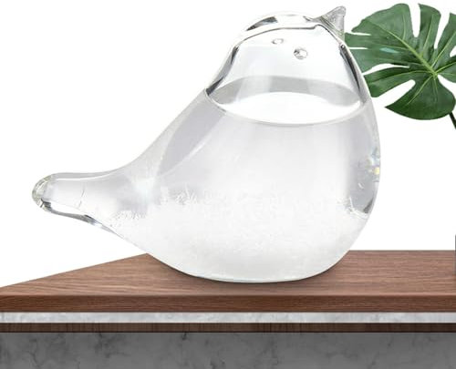 Sturmglas Wetterstation – Handgefertigter Wettervorhersage Kristall, Dekoratives Sturmglas | Chemisches Barometer Wetterprognose, Stilvolles Wettervorhersagegerät, Einzigartiges Geschenk Für Zuhause