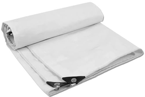 Bâche robuste de 6 x 8 m avec œillets renforcés - Toile imperméable pour camions, meubles, abris de jardin, protection extérieure (6 x 8 m)