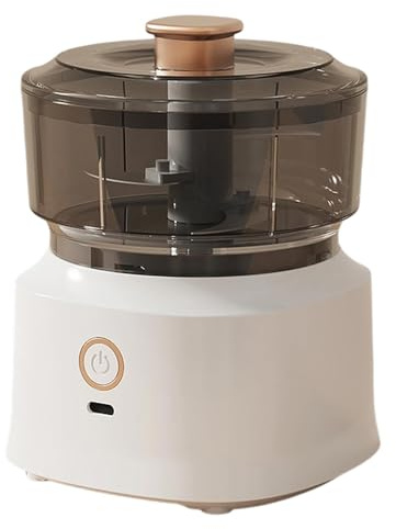 General Food Processor With Meat Grinder And Vegetable Cutter Mini Double Layer Powerful Copper Motor Garlic Handheld Mixers (White, C)