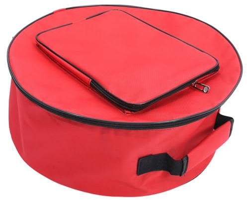 Alipis Tragbare Musikinstrumententasche für Snare Drum 13/14 Zoll aus Oxford Stoff Rote Trommeltragetasche für Outdoor mit Handgriff