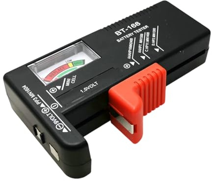tiyiyok Batterietester, Batterieprüfer, Batterieprüfgerät, Batterie Tester ohne Strom, für AA AAA C D 9V 1,5V & Knopfzellenbatterien, Präzises Batterie Messgerät für Haushalt & Profi