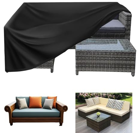 Wasserdichte Abdeckung für Gartenmöbel, 240 x 50 x 15 cm, strapazierfähiges 600D-Oxford-Gewebe, rechteckig, für Terrasse, Lounge und Tisch, winterfest, winddicht, UV-beständig, Gartenmöbelabdeckung