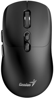 Genius AI Copilot Wireless Bluetooth Silent Mouse, Blutooth & 2.4 GHz, Adjustable DPI Levels up to 16000 DPI, 7 Button with Scroll Wheel, Black