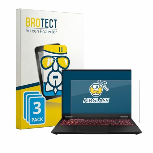 BROTECT 3 Stück Schutzglas für ASUS TUF Gaming F16 FX608 Schutzfolie Panzer Folie Glas[Extrem Kratzfest 9H, Anti-Fingerprint, Ultra-Transparent]