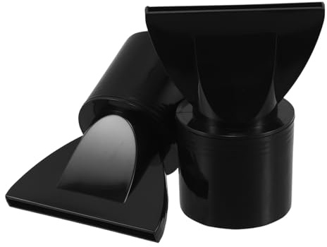 2 Pezzi Ugello Concentratore Piatto ABS Nero per Asciugacapelli | Forma a Becco D’Anatra, Uso Domestico e Professionale, Compatibile Ampia, Protegge Lucentezza Naturale