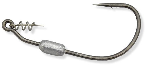 Owner's beschwerter Twistlock-Haken mit Zentrierstift, Schwarz/Chrom, schwarz, 4/0 1/8Oz, (3 Per Pack)