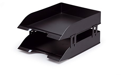 Durable Basic Letter Tray Risers - Black (Pack of 4)