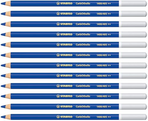 STABILO CarbOthello - Chalk-Pastel Pencil | Pack of 12 - Ultramarine