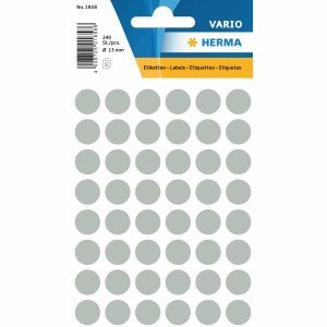 HERMA 10 x Vielzweck-Etiketten 13mm grau VE=240 Stück