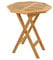 Divero klappbarer Gartentisch Nizza aus Teak Holz, behandelt – wetterfest – Ø 60 cm – Farbe: Natur-Braun