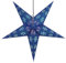 GURU SHOP Faltbarer Advents Leucht Papierstern, Weihnachtsstern 60 cm - Anubis Blau, Papiersterne 60 cm