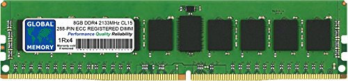 8GB DDR4 2133MHz PC4-17000 288-PIN ECC REGISTRADO DIMM (RDIMM) Memoria RAM para SERVIDORES/Estaciones DE Trabajo/Placas Base (1 Rank CHIPKILL)