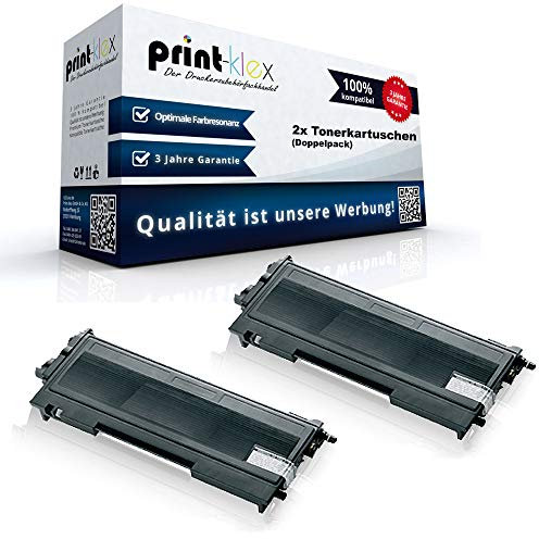 2X Print-Klex Alternative Tonerkartuschen kompatibel für Brother MFC 7420 MFC 7420 N MFC 7820 MFC 7820 N TN 2000 XXL Doppelpack - Toner Easy Serie